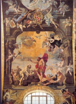 Le baptême du Christ Mattia Preti Peinture à l'huile
